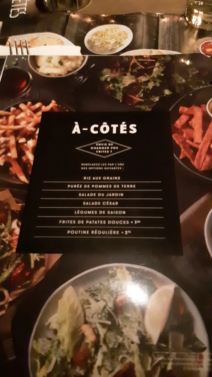 Menu, Rôtisserie St-Hubert