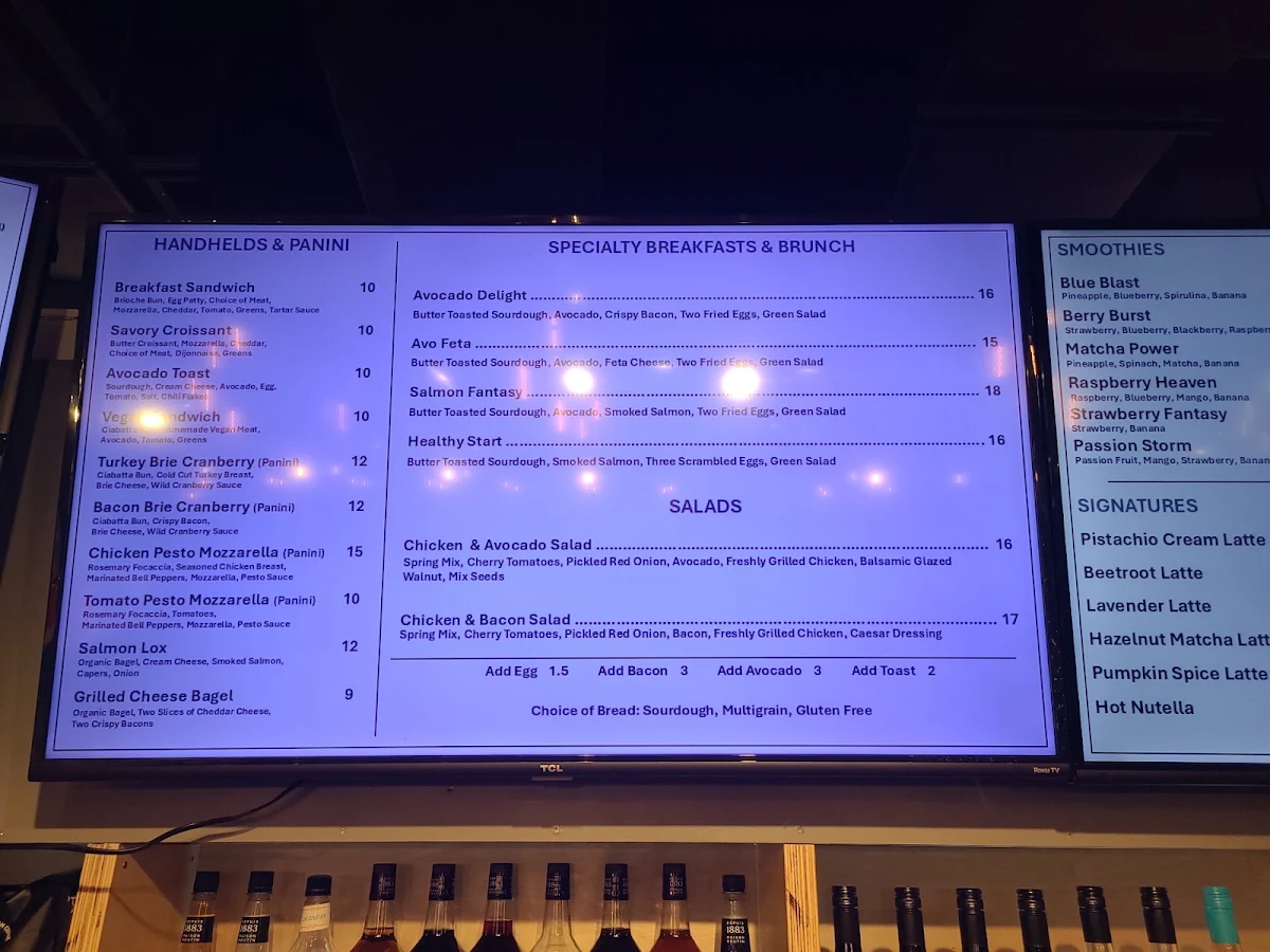 Menu, Cafe Delitzi