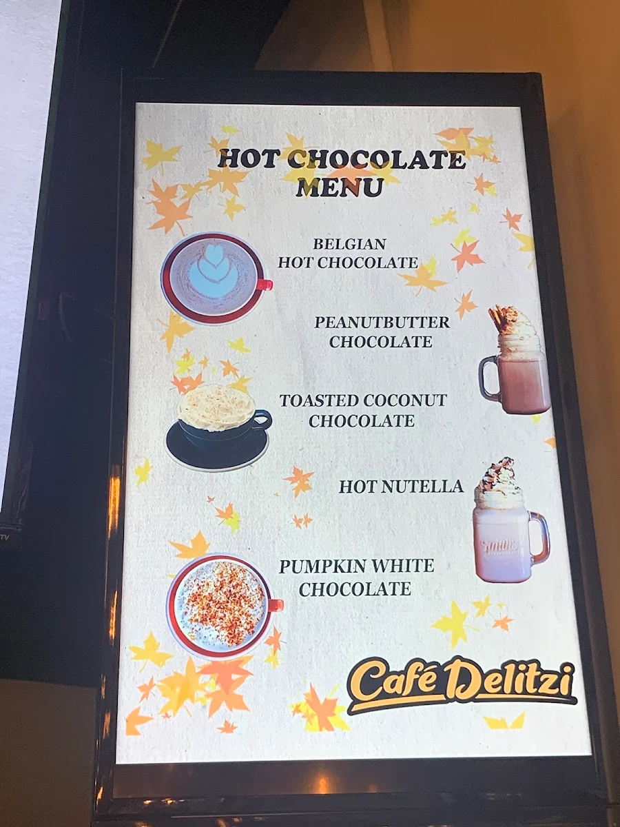 Menu, Cafe Delitzi