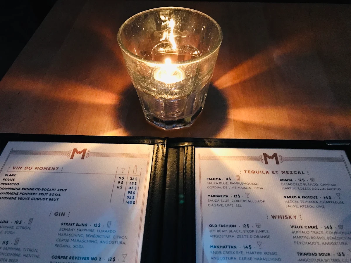 Menu, Taverne Midway