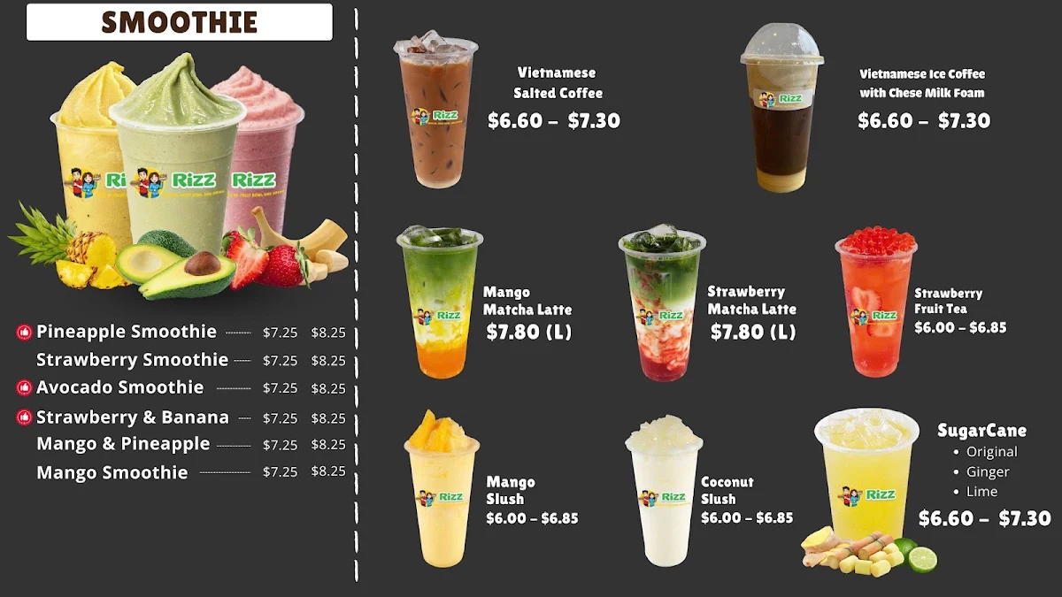 Menu, Rizz