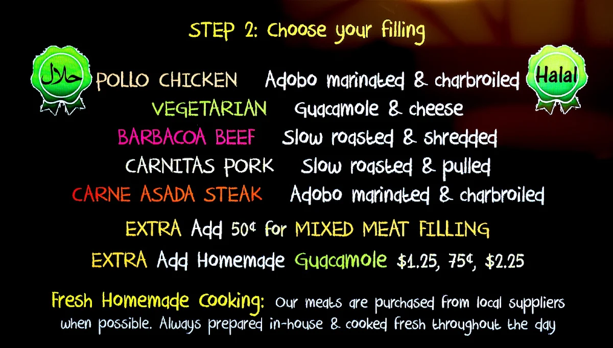 Menu, Burrito Gringo Mexican Grill( Bronson)