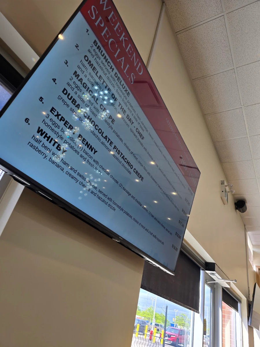 Menu, Coco Frutti Whitby