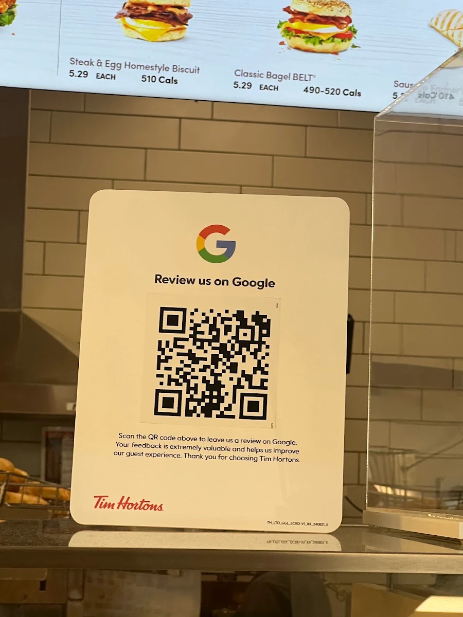 Menu, Tim Hortons