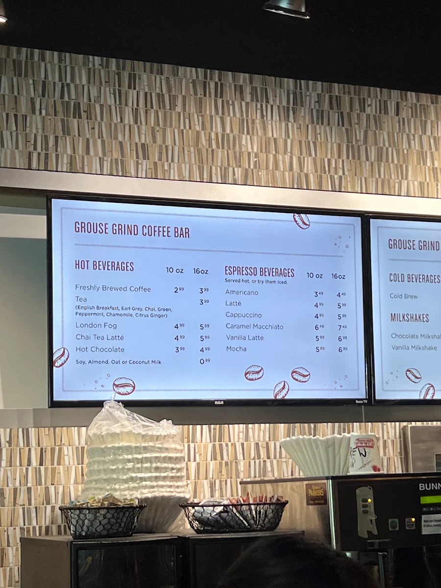 Menu, Lupin's Cafe