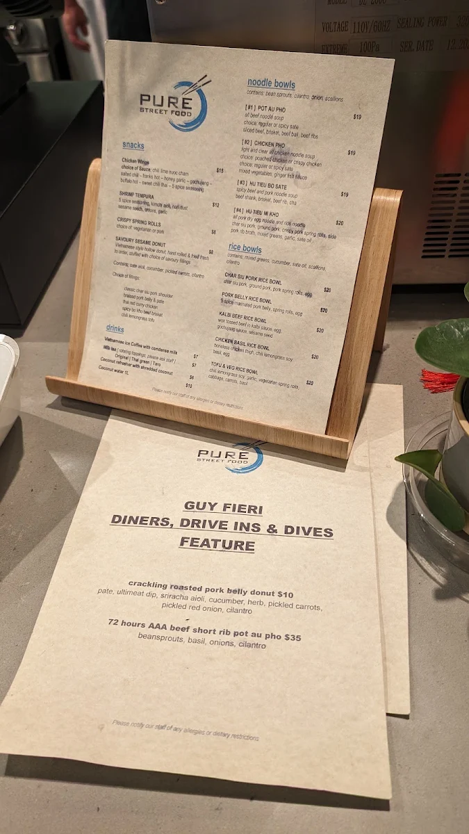 Menu, First Street Market: Food Hall & Bar