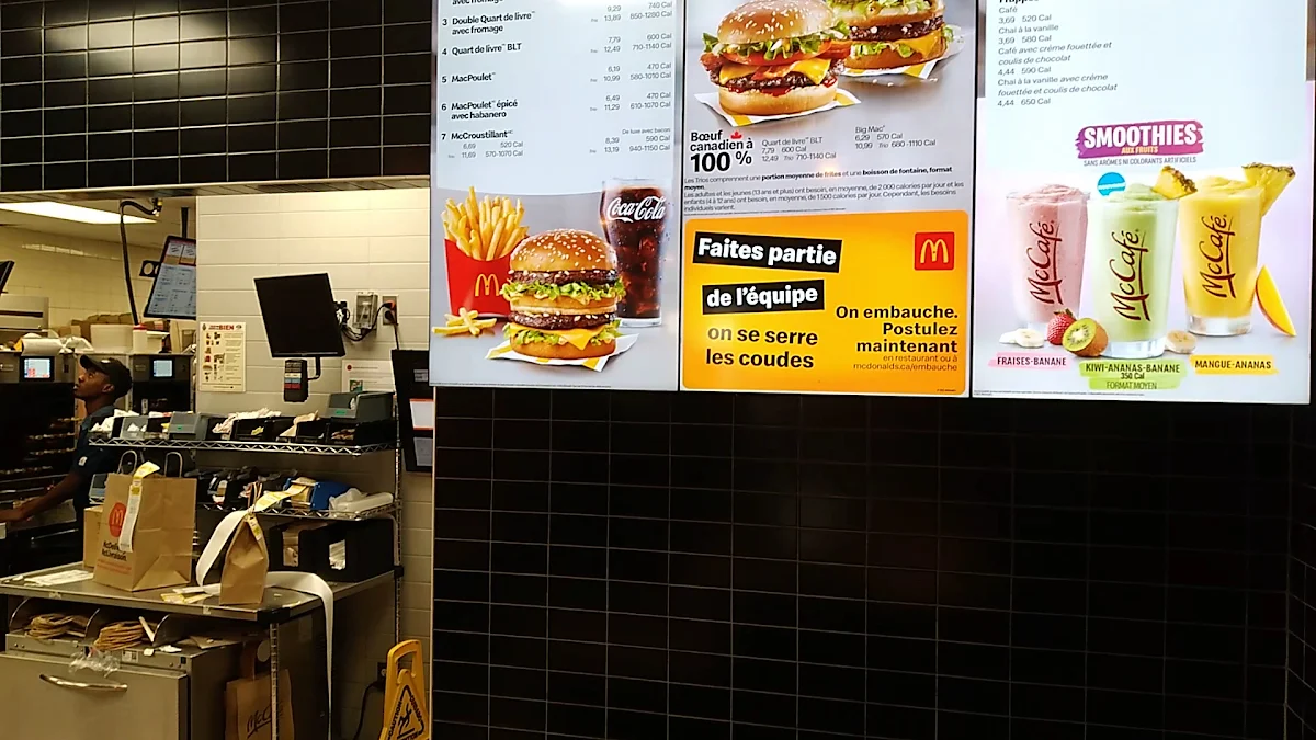 Menu, McDonald's