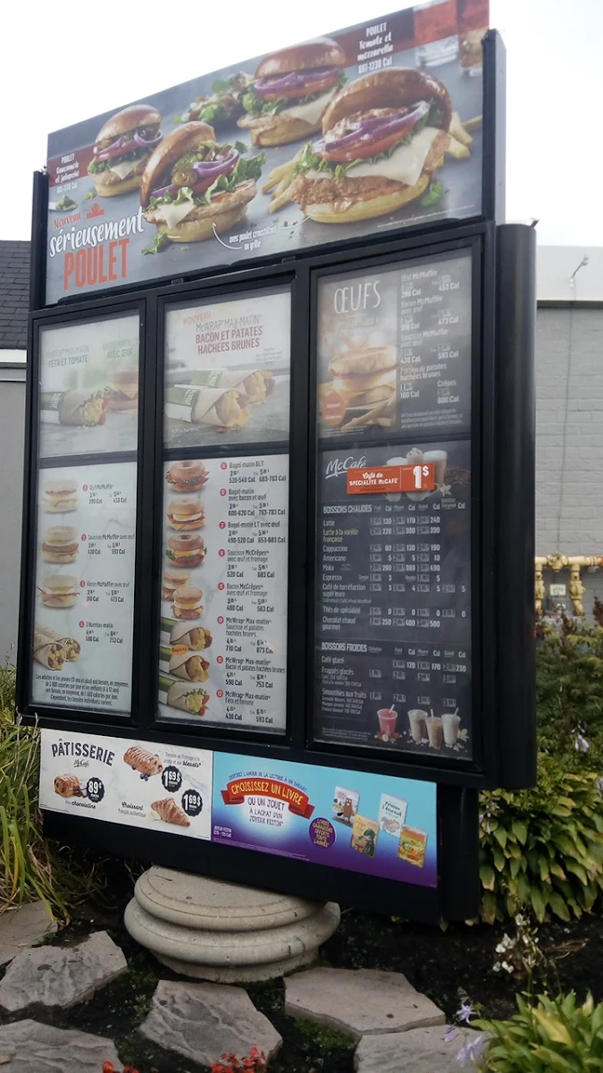 Menu, McDonald's