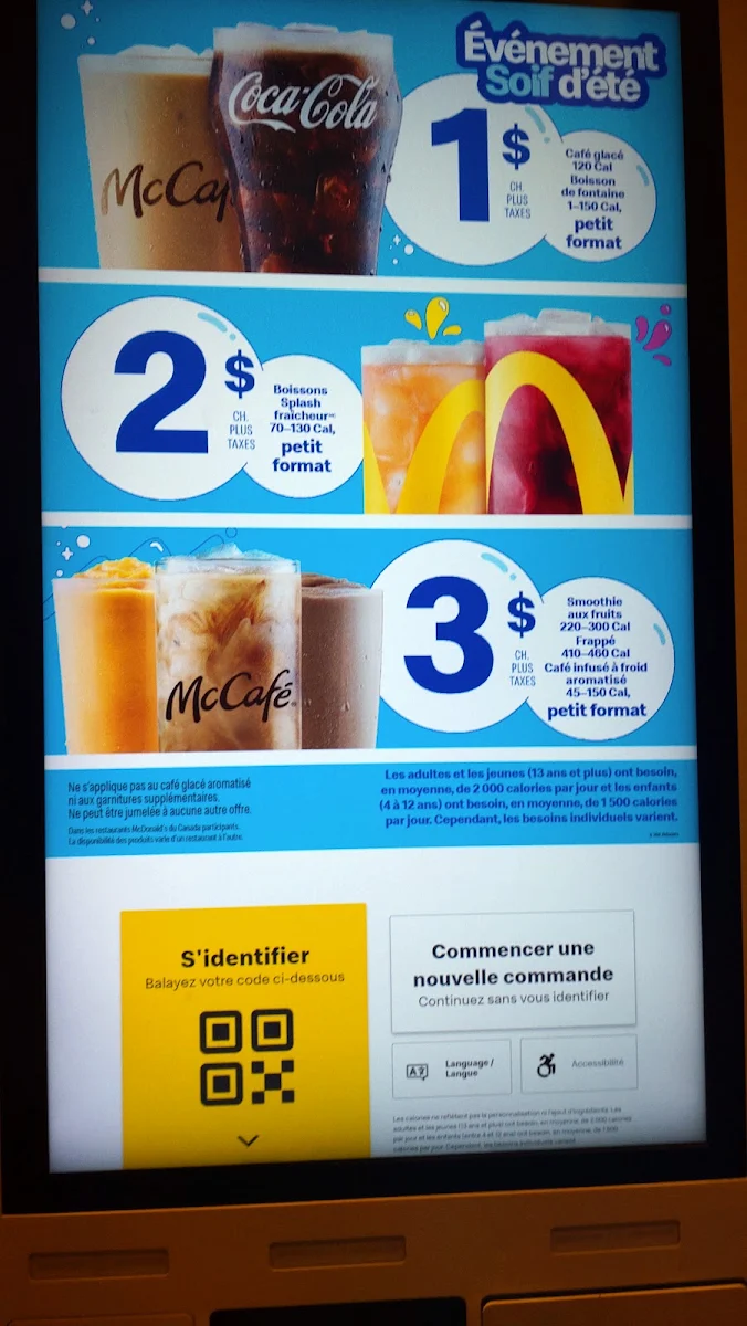 Menu, McDonald's
