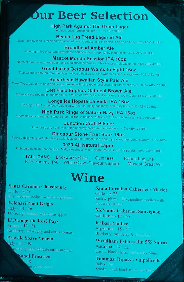 Menu, 3030