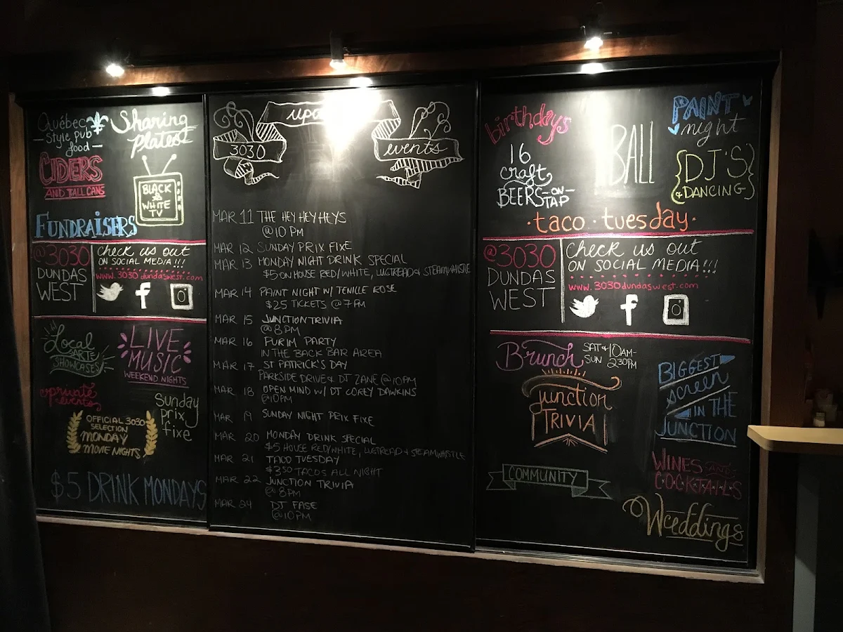 Menu, 3030