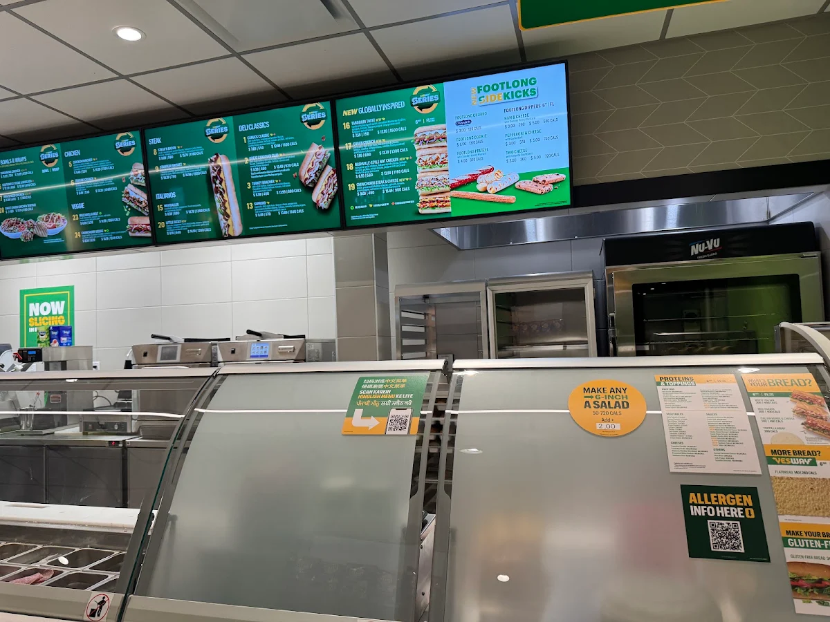 Menu, Subway