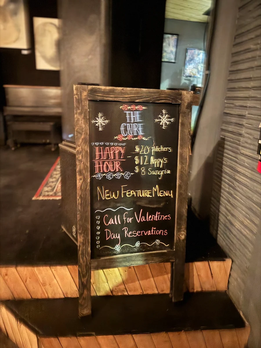 Menu, The Cure Kitchen + Bar