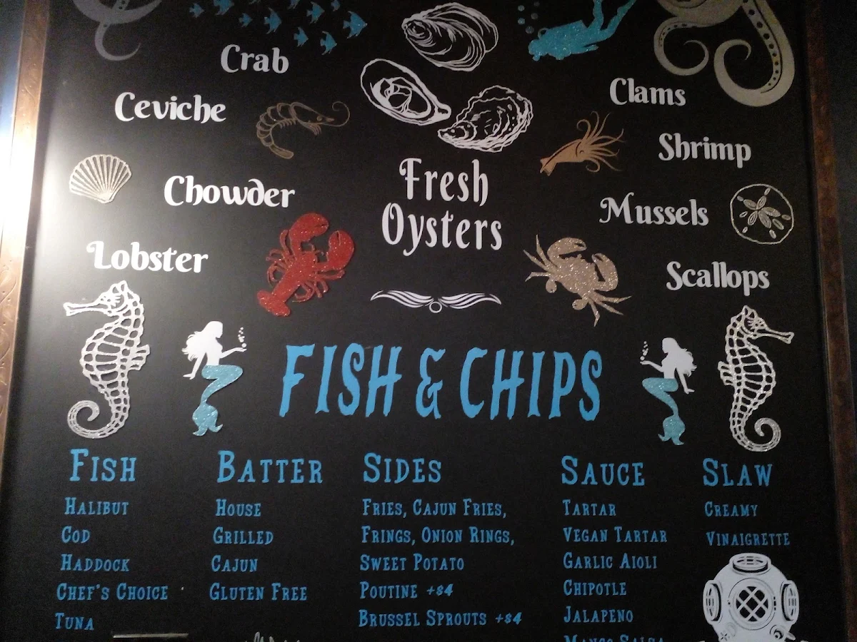 Menu, Off The Hook Fishbar