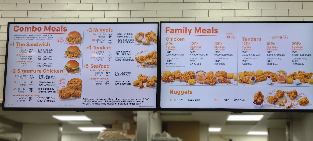 Menu, Popeyes Louisiana Kitchen