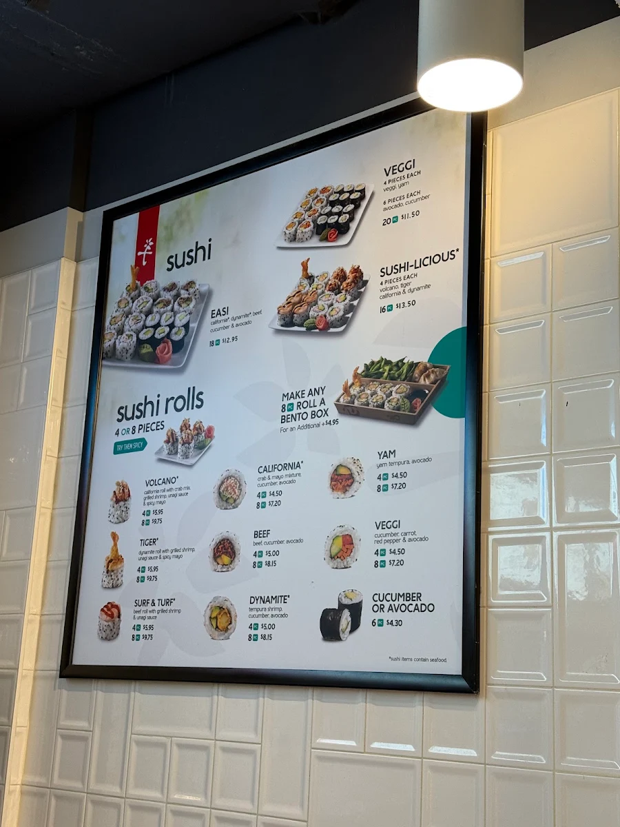 Menu, Edo Japan