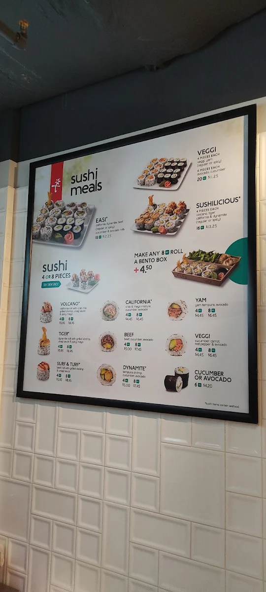 Menu, Edo Japan
