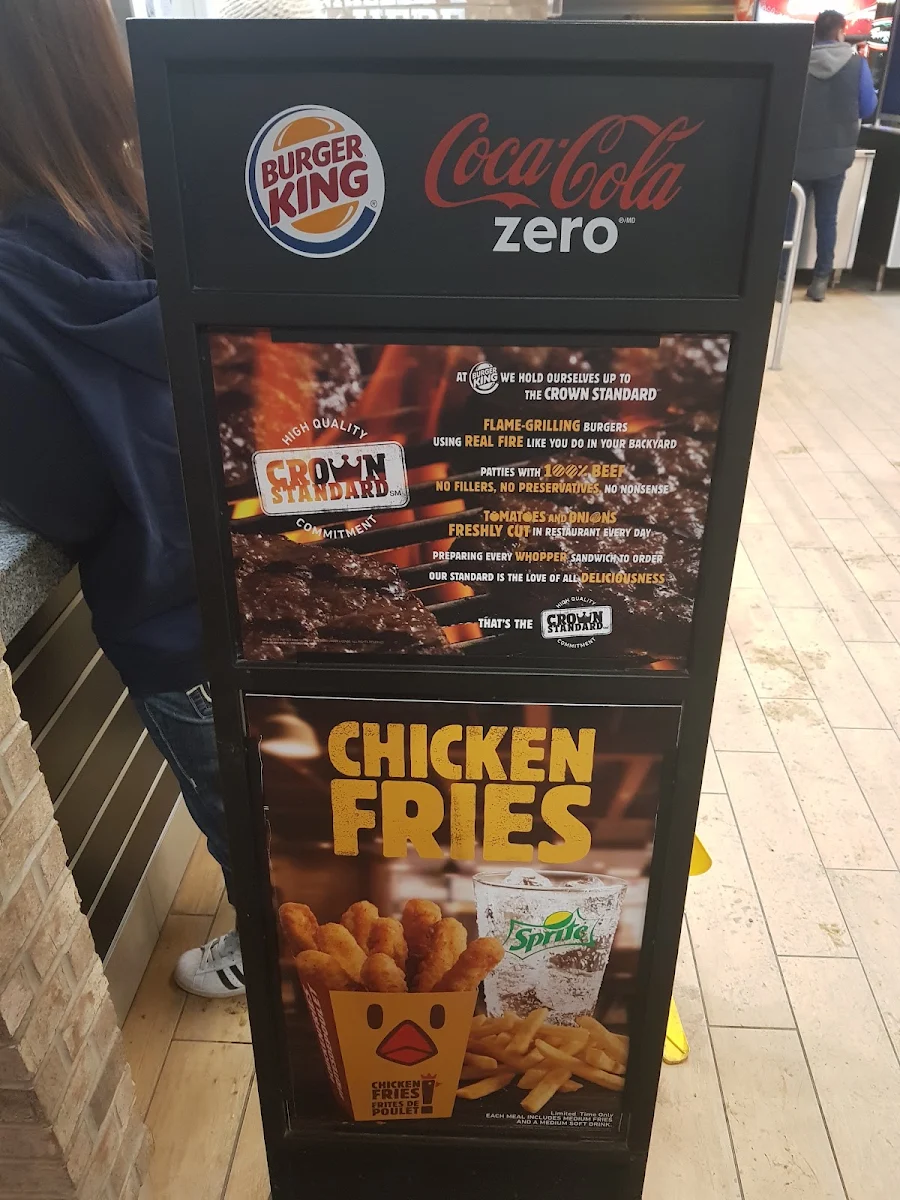 Menu, Burger King