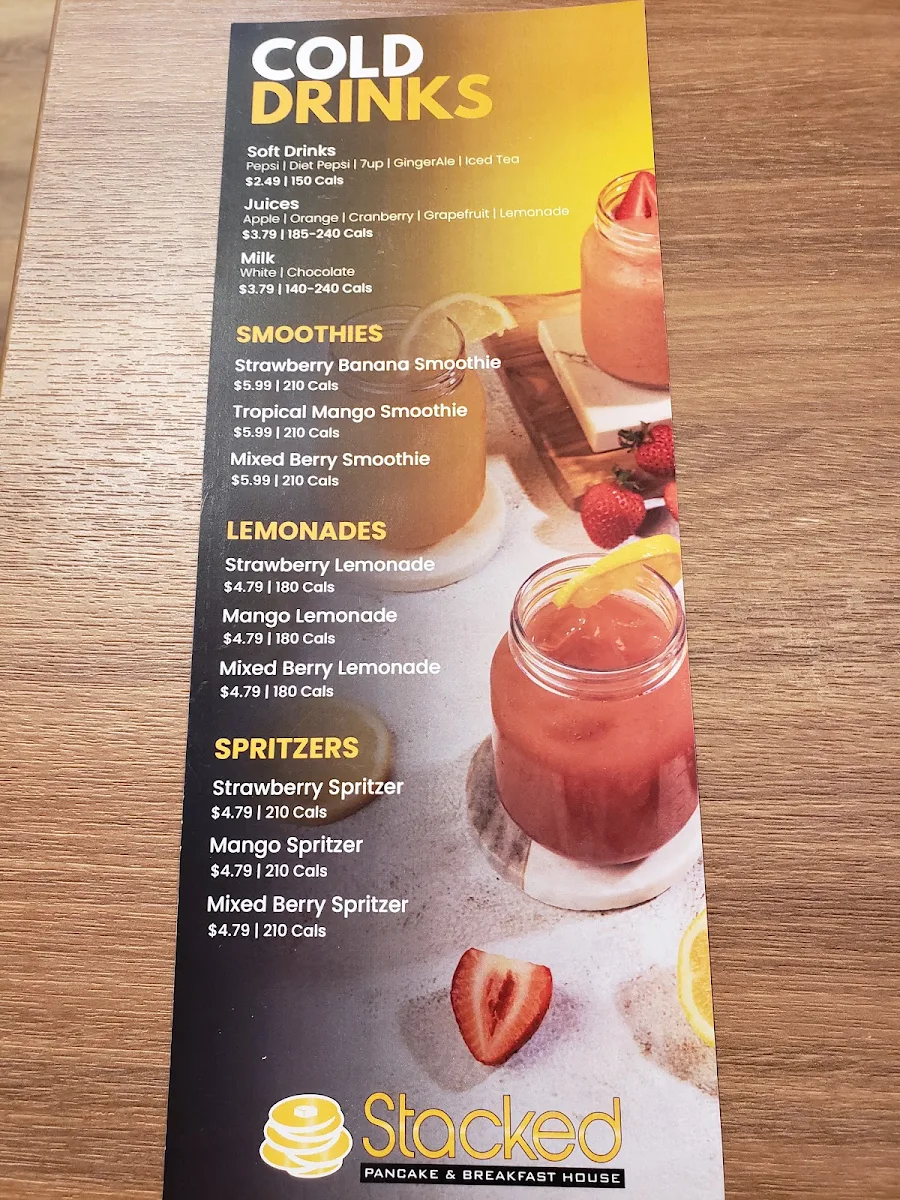 Menu, Stacked Pancake & Breakfast House