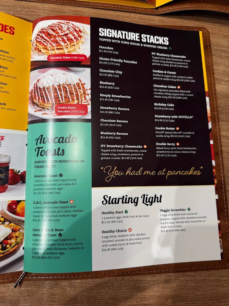 Menu, Stacked Pancake & Breakfast House