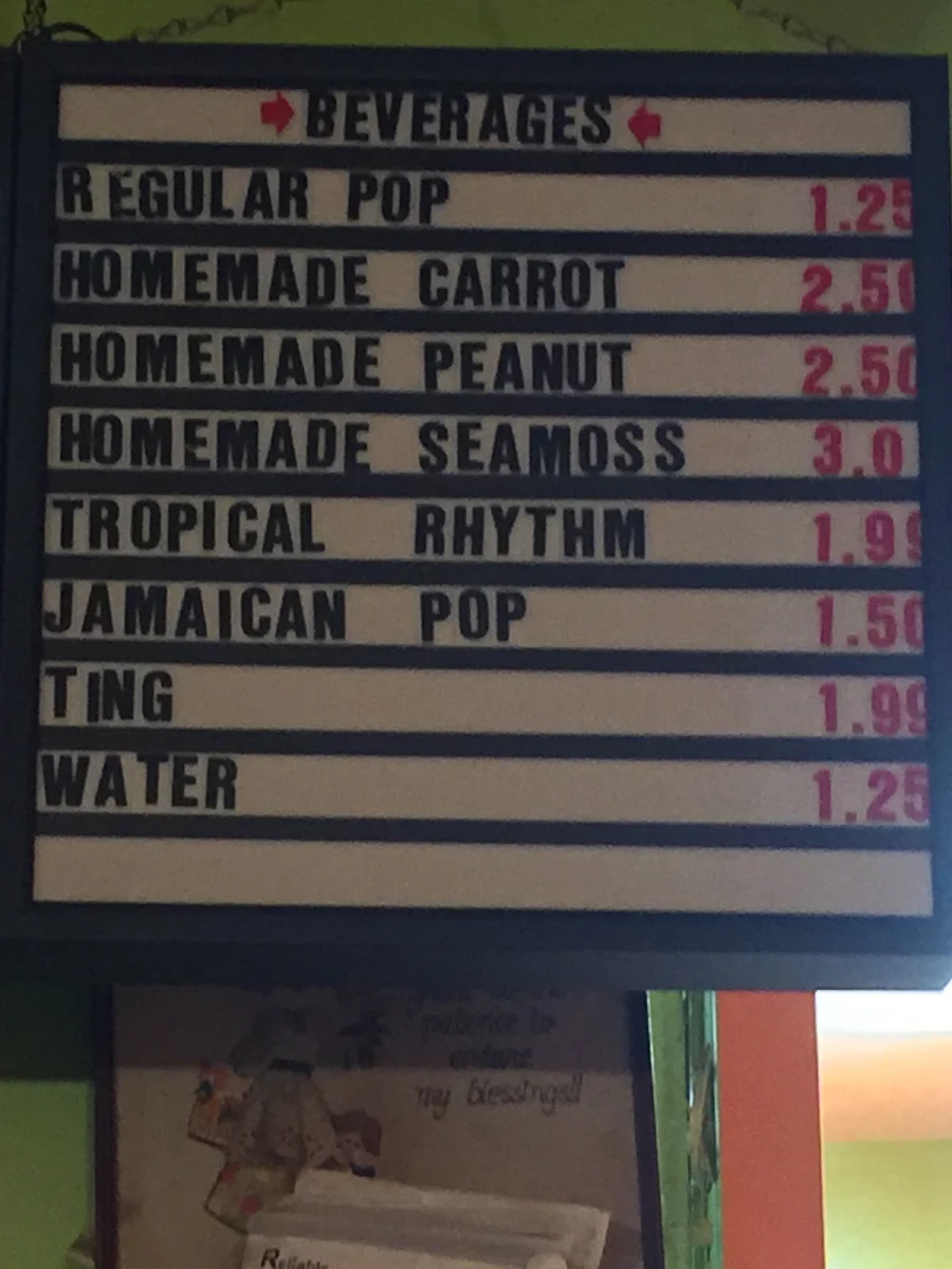 Menu, The Caribbean DutchPot
