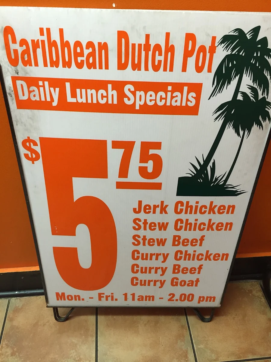 Menu, The Caribbean DutchPot