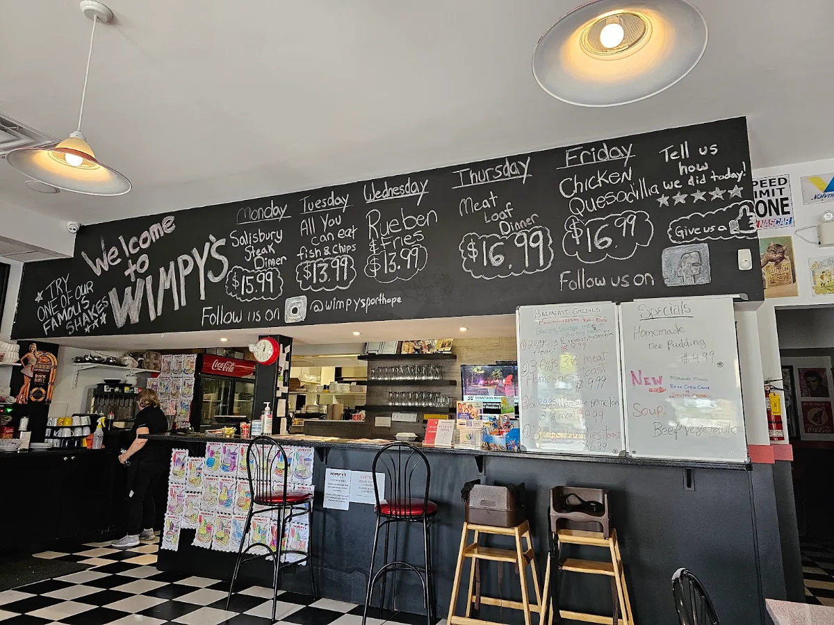 Menu, Port Hope Diner