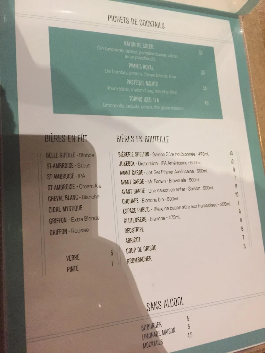 Menu, Ping Pong Club