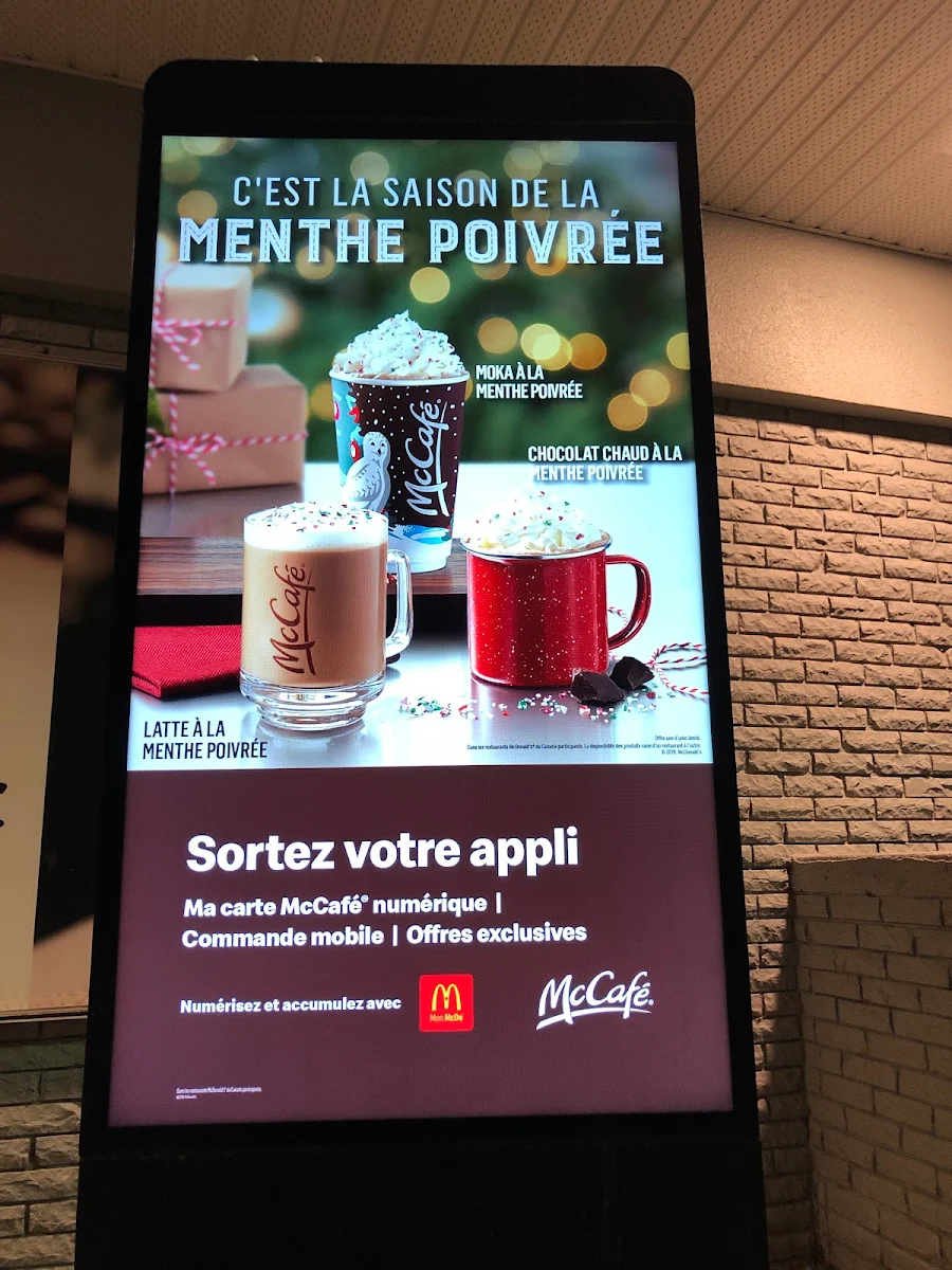 Menu, McDonald's