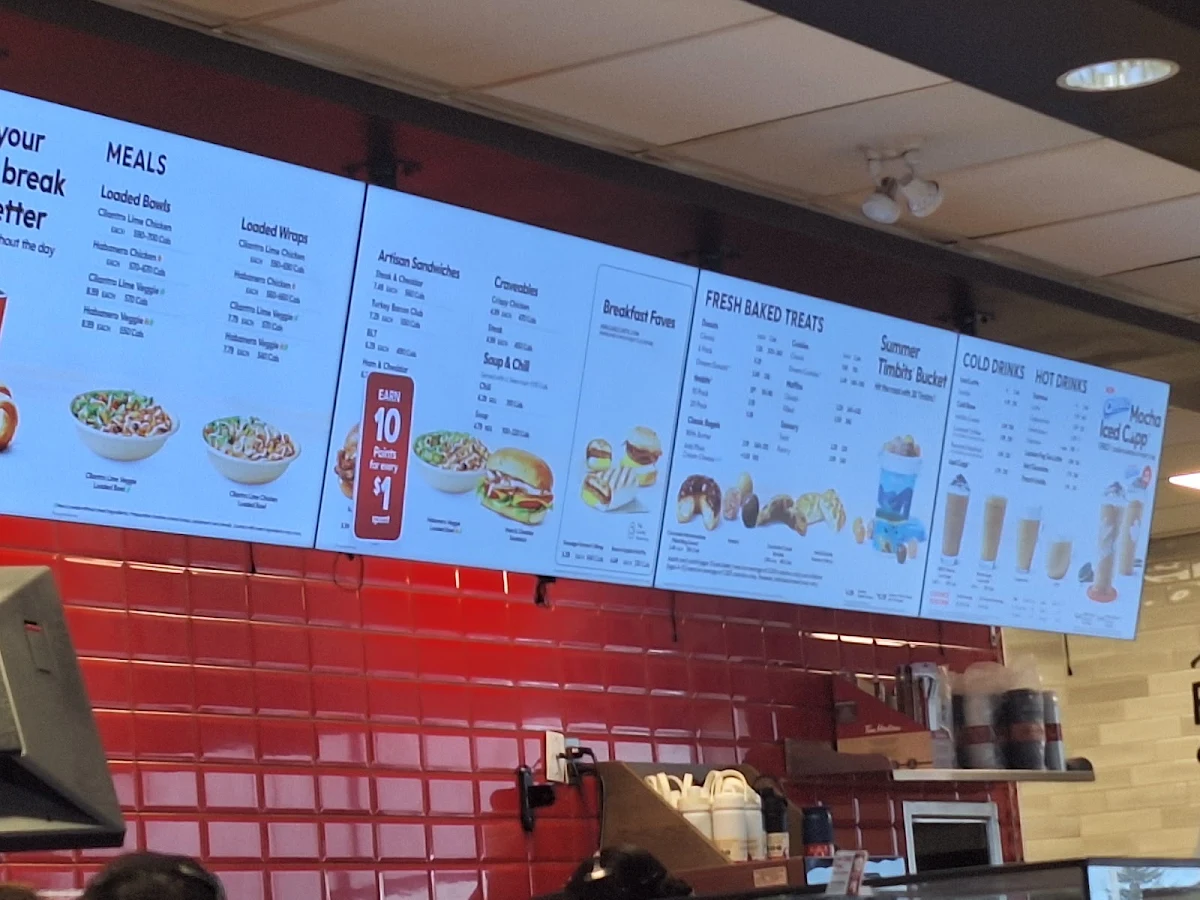 Menu, Tim Hortons