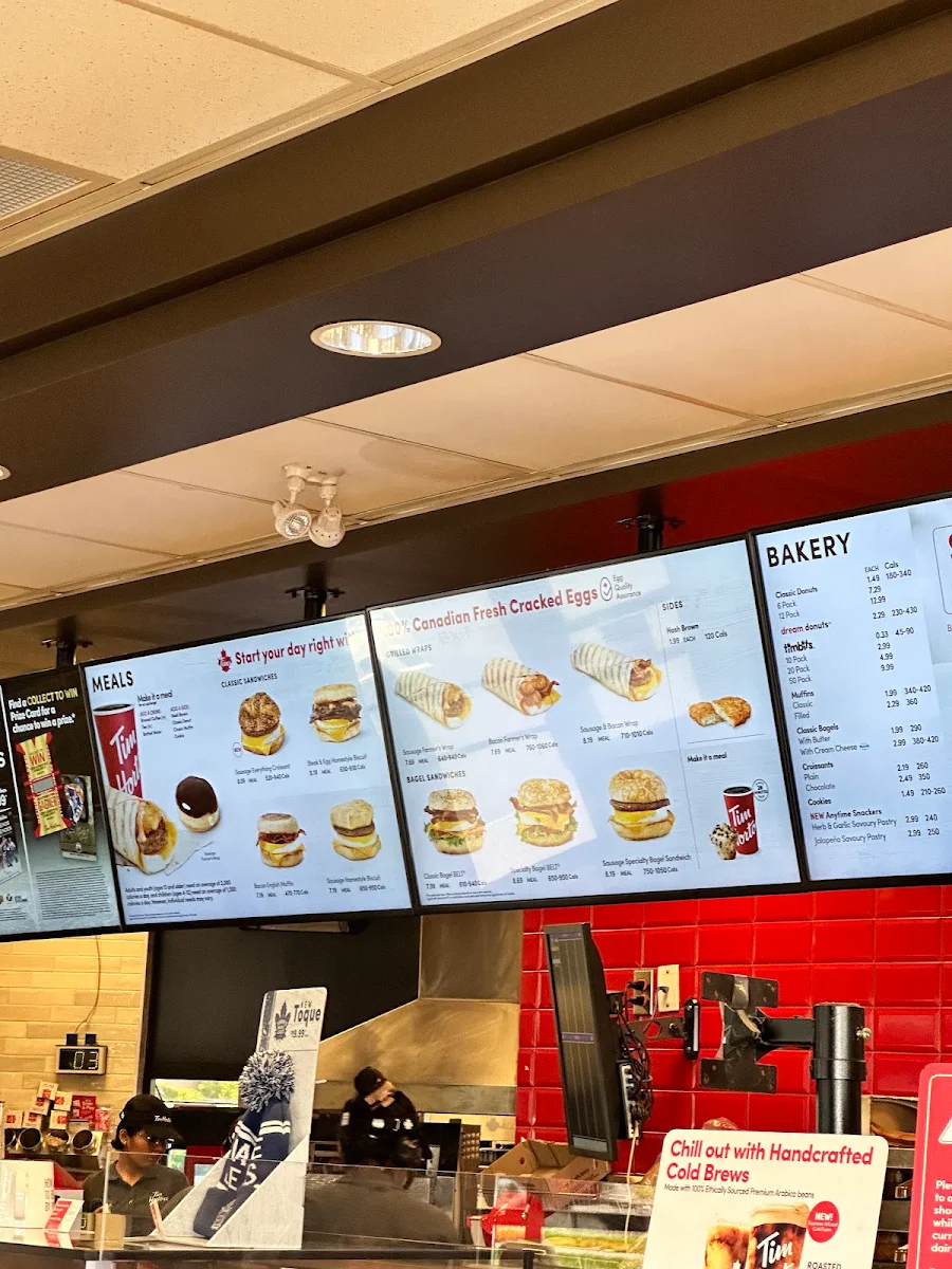 Menu, Tim Hortons
