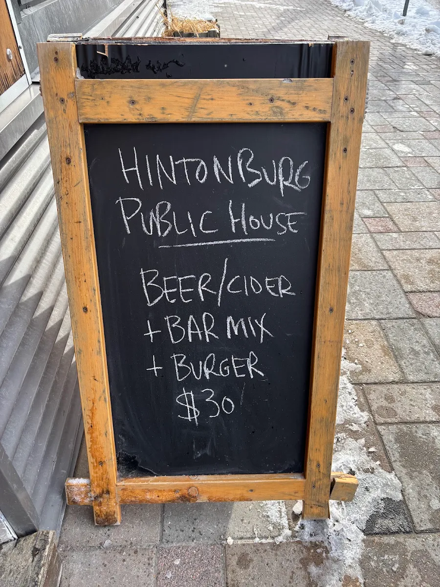 Menu, The Hintonburg Public House