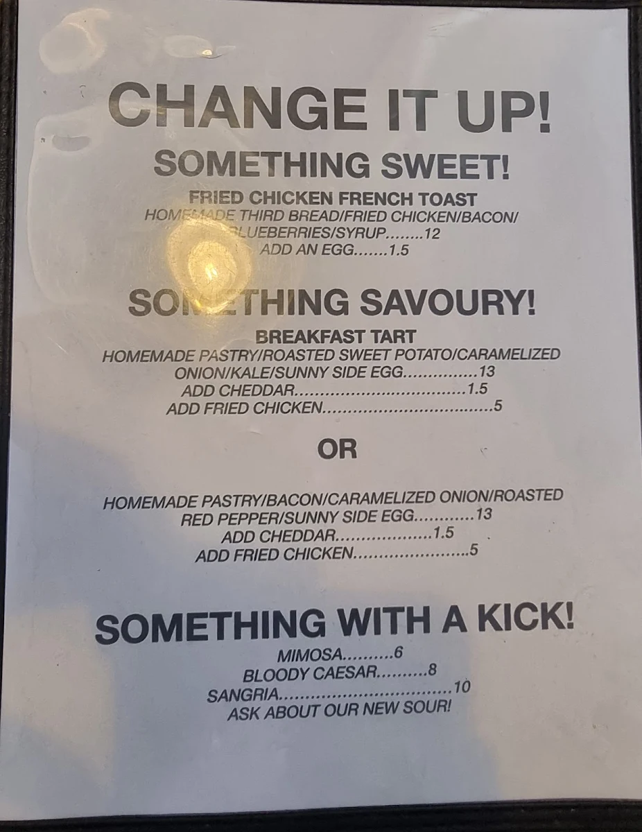 Menu, The Hintonburg Public House