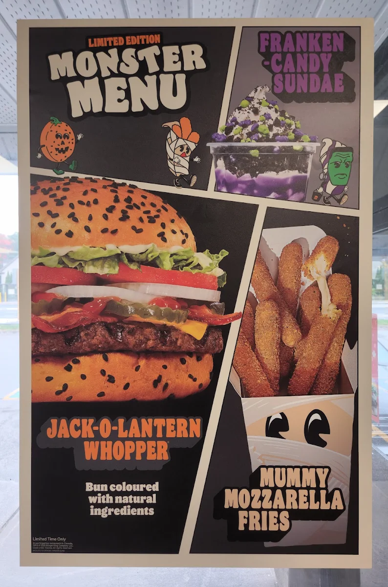 Menu, Burger King