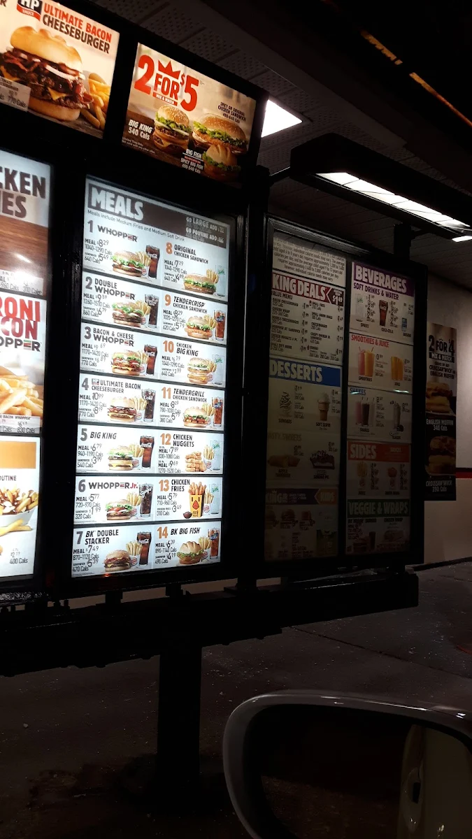 Menu, Burger King