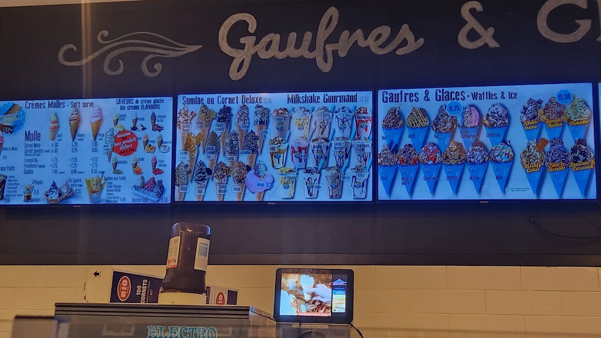 Menu, Gaufres & Glaces Beaubien
