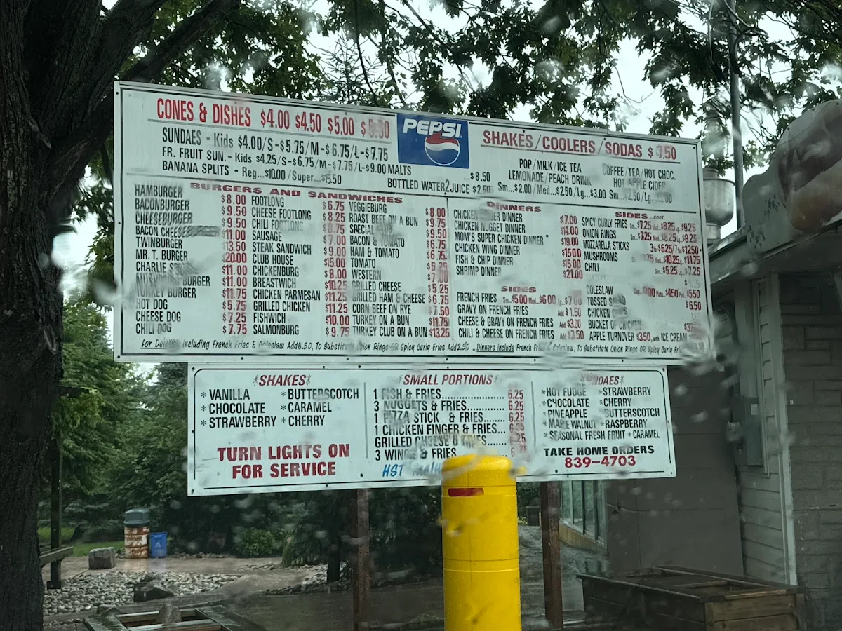 Menu, Dairy Freez