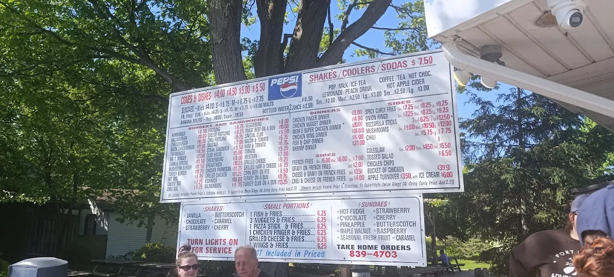 Menu, Dairy Freez