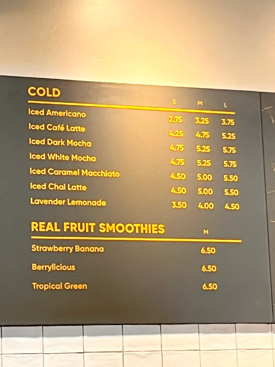 Menu, Breka Bakery & Café