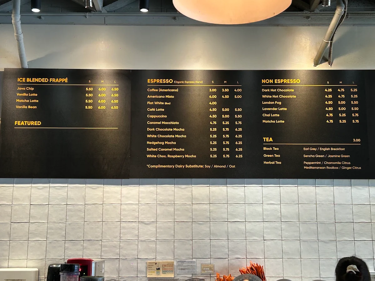 Menu, Breka Bakery & Café