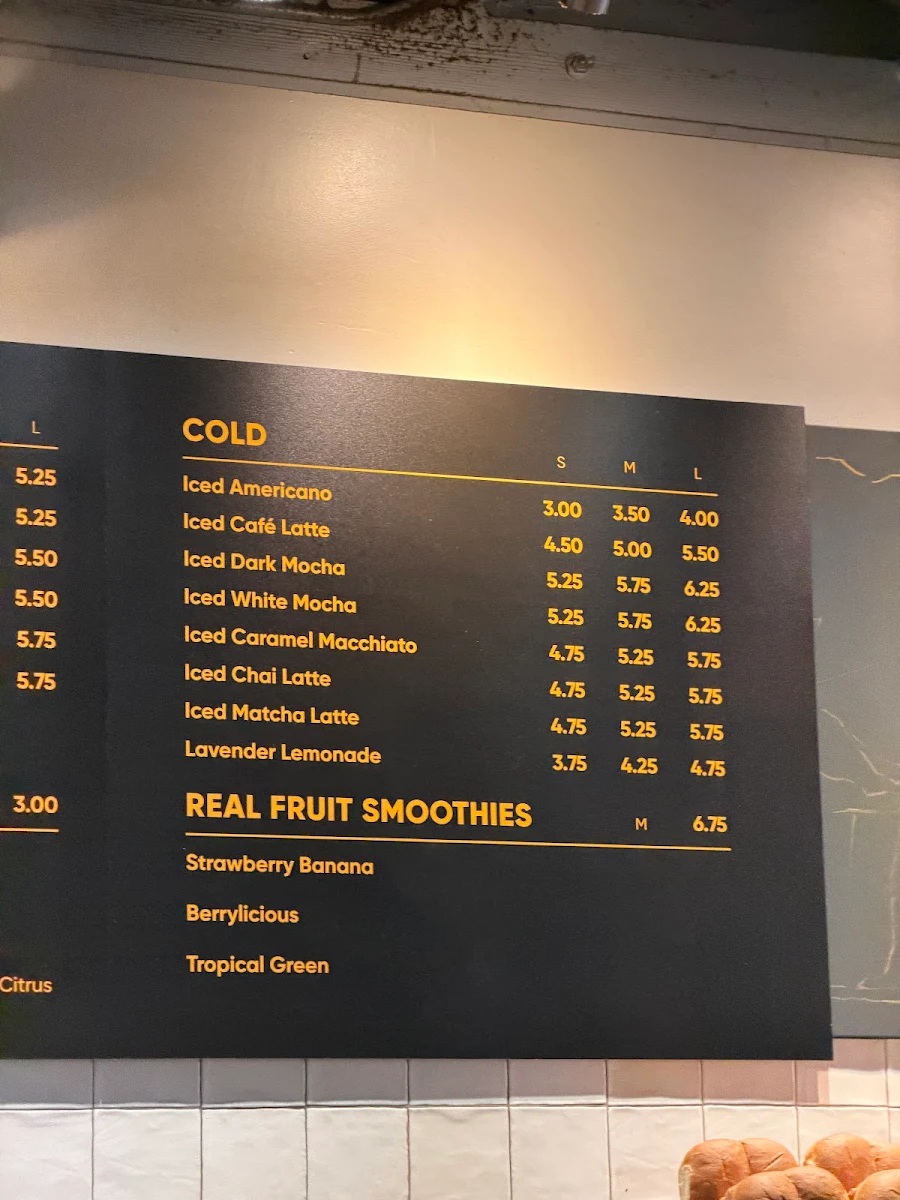 Menu, Breka Bakery & Café