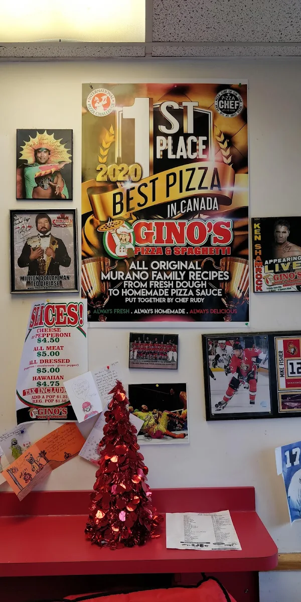 Menu, Gino's Pizza & Spaghetti/Pisano's Old School