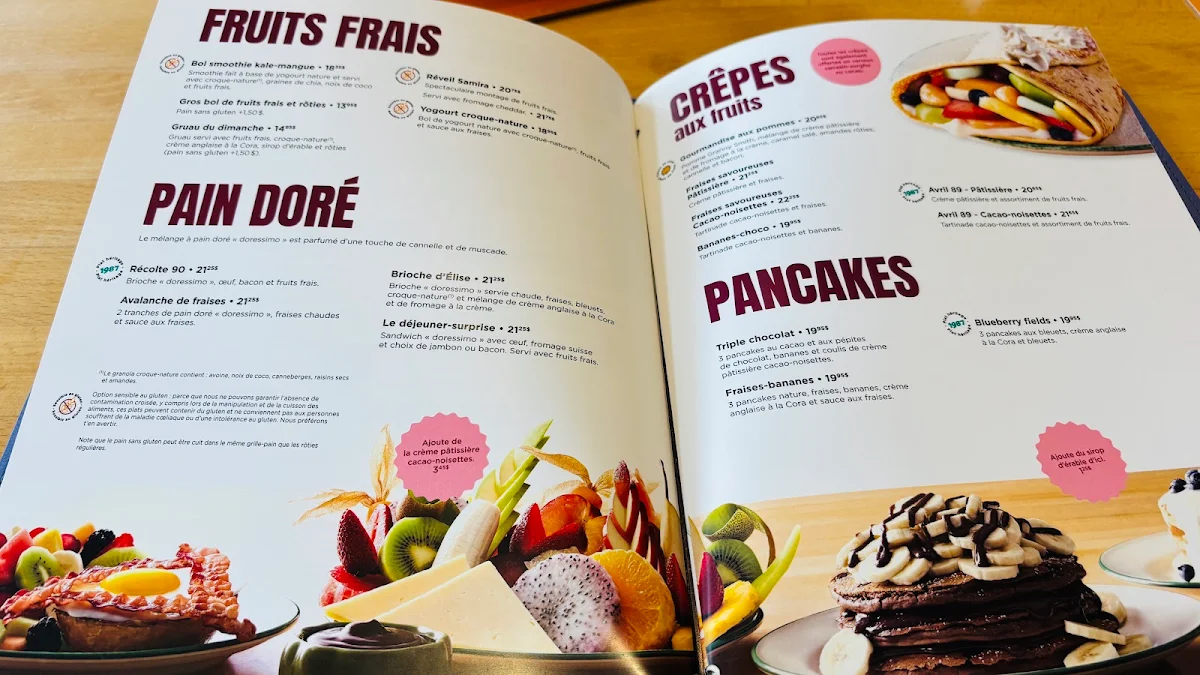 Menu, Cora