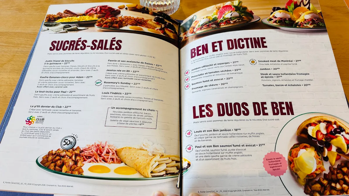 Menu, Cora