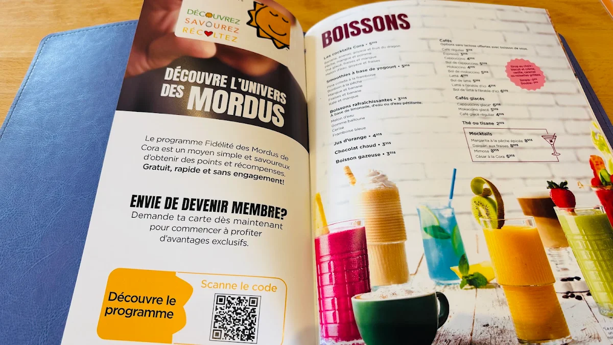 Menu, Cora