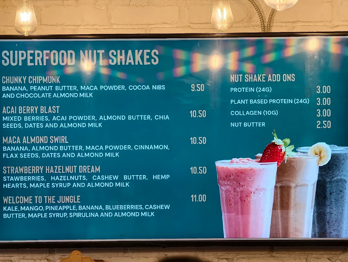 Menu, The Roasted Nut - Nuttery & Café