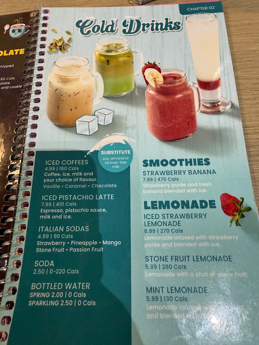 Menu, D Spot Desserts Pickering