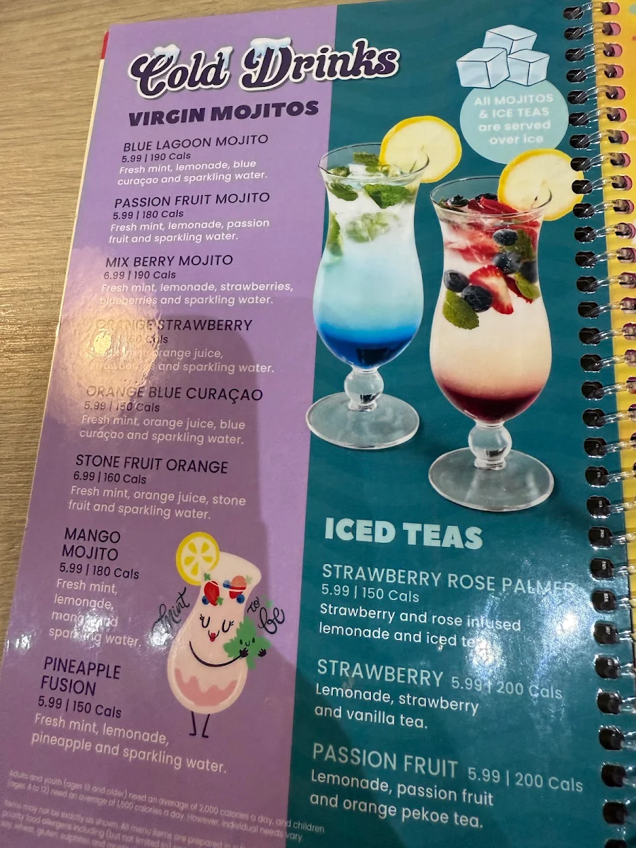 Menu, D Spot Desserts Pickering