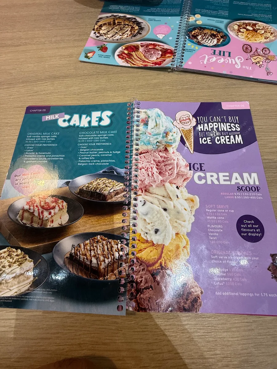 Menu, D Spot Desserts Pickering
