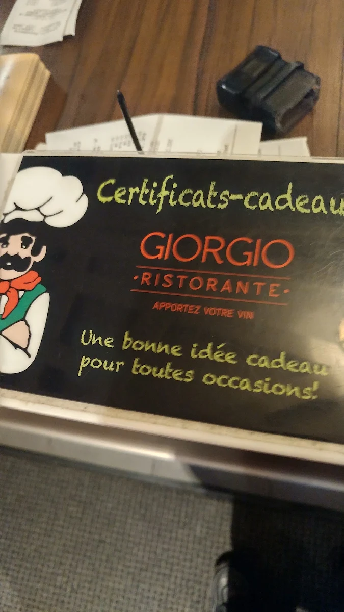 Menu, Giorgio Ristorante